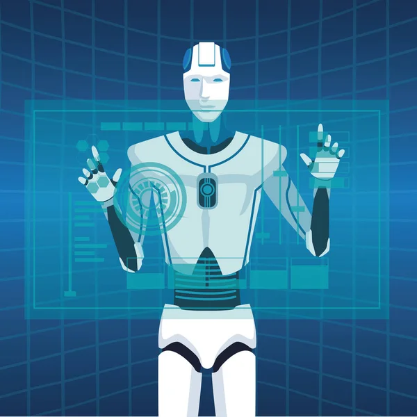 Avatar Człekokształtny robot — Wektor stockowy