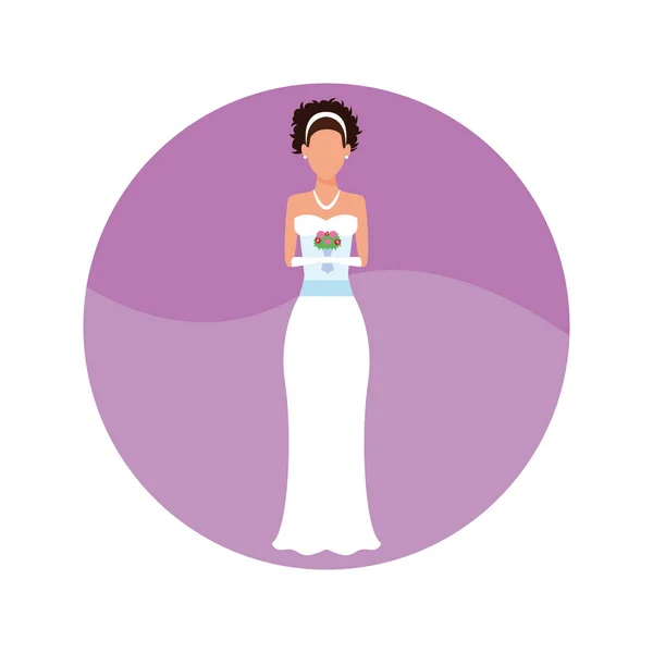 Wedding bride dress — Stock Vector