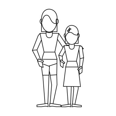 Aile avatar kavramı siyah ve beyaz