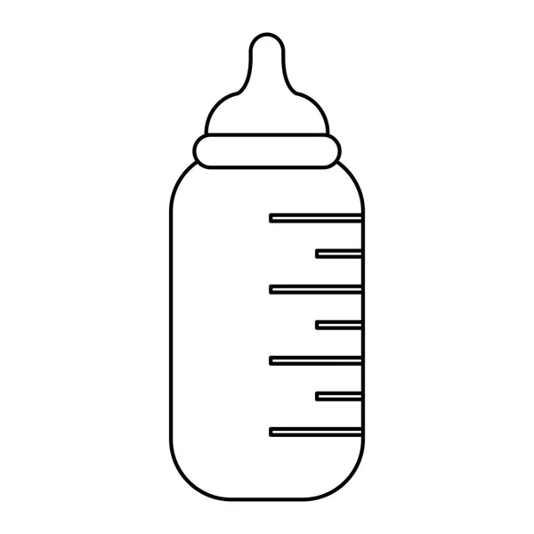 Символ бутылочки черный и белый — стоковый вектор
