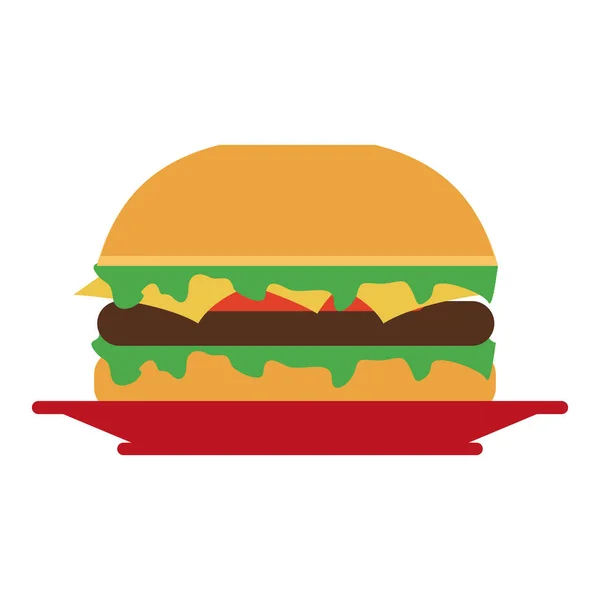 Hamburger Fast Food — Stockvektor