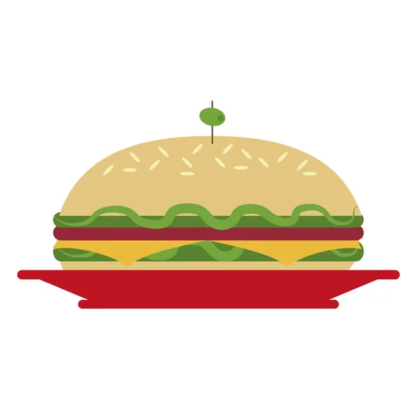 Finom szendvics étel — Stock Vector
