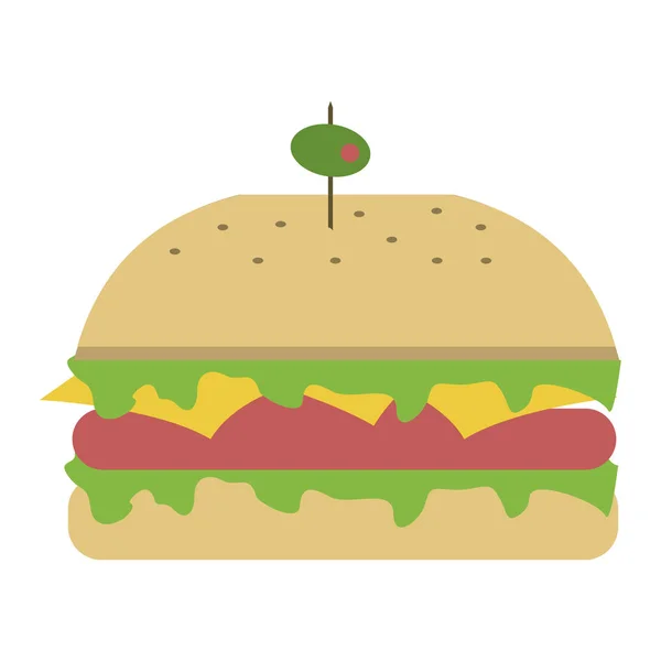 Hamburger Fast Food — Stockvektor