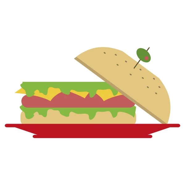 Hamburger fastfood — Stockvector