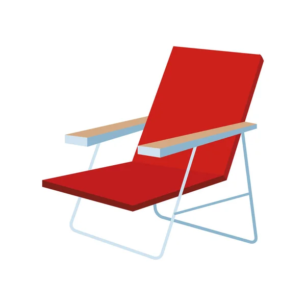 Sunchair voor strand — Stockvector