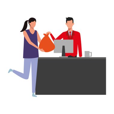 İnsanlar süpermarkette alışveriş