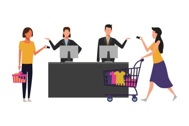 İnsanlar ve alışveriş