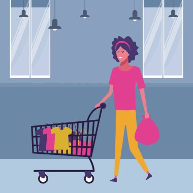 İnsanlar karikatür alışveriş