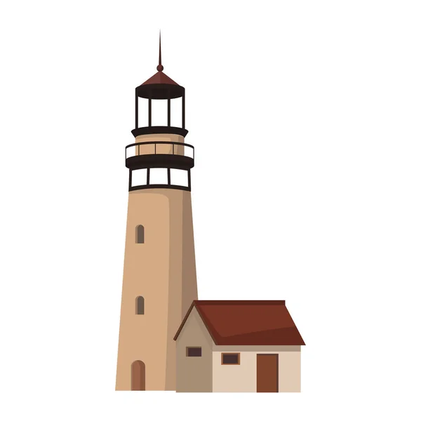 Lighthouse navigation building — Stock Vector