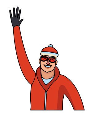 mutlu bir adam kış