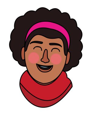 Kadın yüzü carrtoon