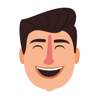 Genç adam gülümsüyor