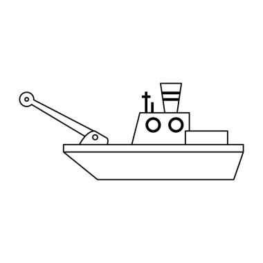 Balık Bot siyah beyaz gemi