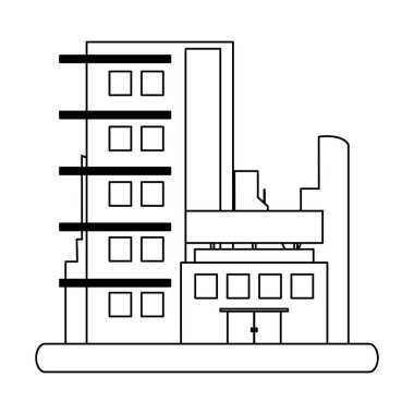 Şehir kentsel sahne siyah beyaz