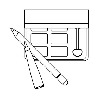 Makyaj için siyah beyaz kadın kavramı