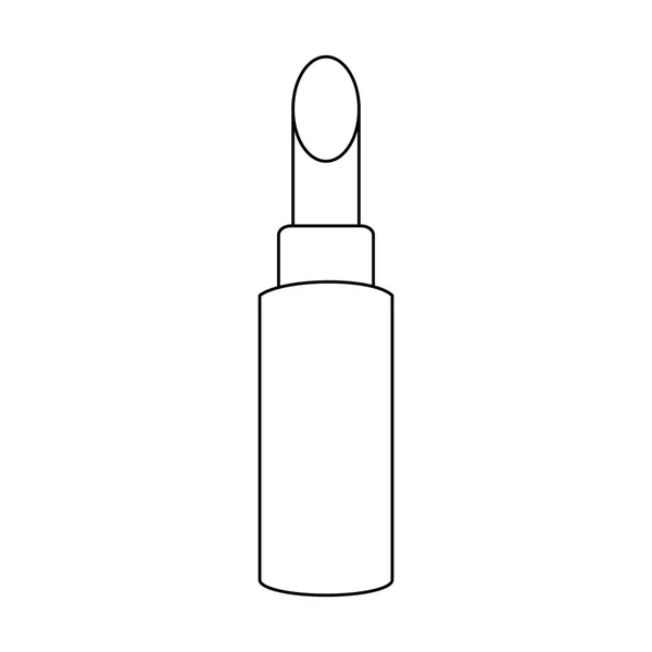Maquillaje para mujer concepto en blanco y negro — Vector de stock