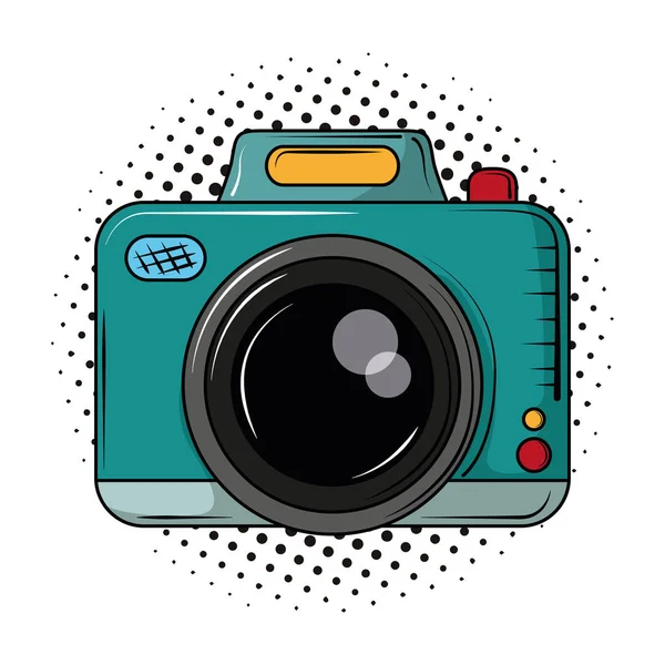 Винтажная фотокамера поп-арт — стоковый вектор