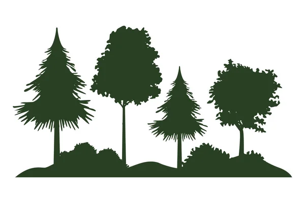 Δέντρα φύση τοπίο — Διανυσματικό Αρχείο