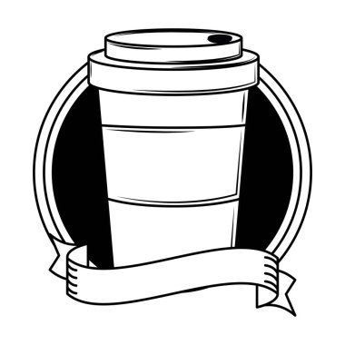 Siyah-beyaz gitmek için kahve fincanı