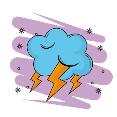 Işınları karikatür ile bulut