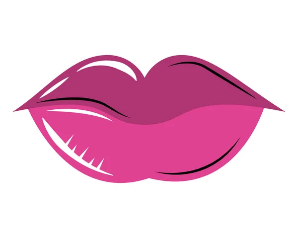 Γυναίκες τα χείλη κινούμενα σχέδια — Διανυσματικό Αρχείο