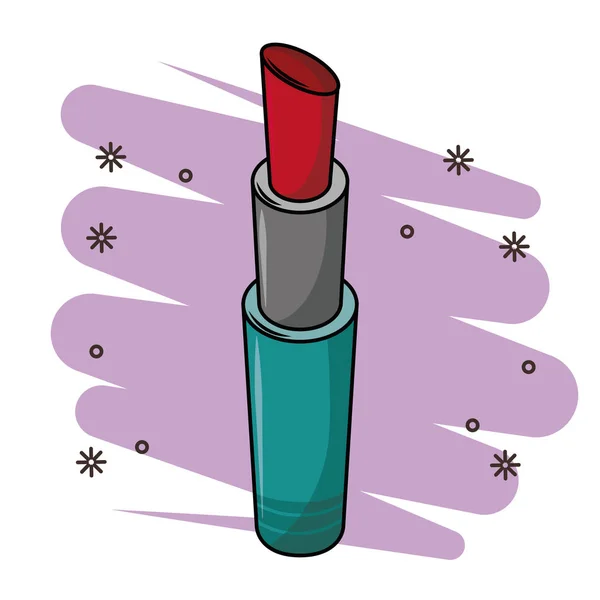 Maquillage rouge à lèvres dessin animé — Image vectorielle