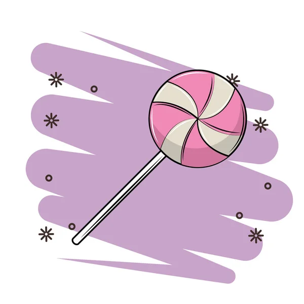 Zoete lollipop snoep — Stockvector