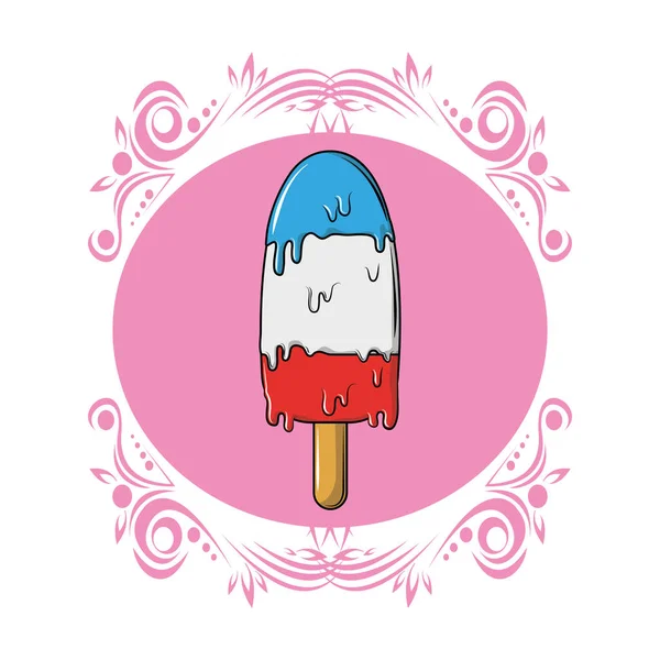 Popsicle fusión de dibujos animados — Archivo Imágenes Vectoriales