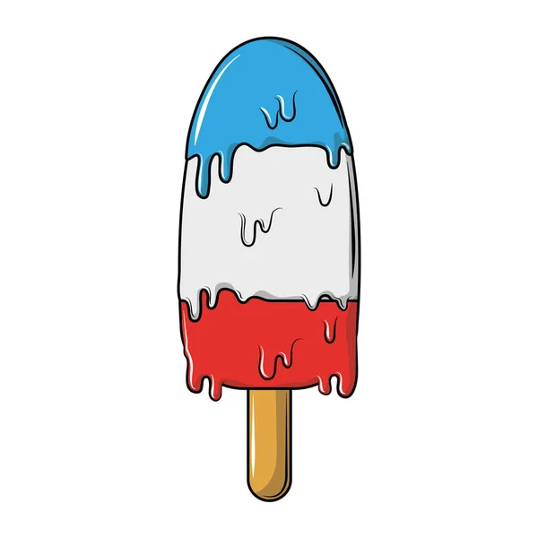 Popsicle tání kreslený — Stockový vektor