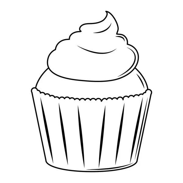 Heerlijke cupcake dessert — Stockvector