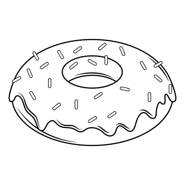 Desenhos animados de sobremesa Donut — Vetor de Stock