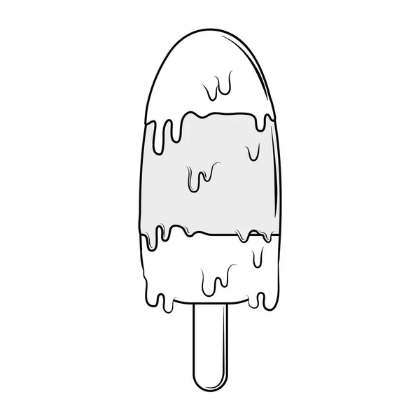 Popsicle smältande tecknad — Stock vektor