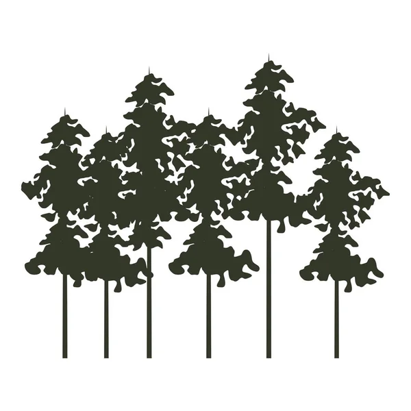 Árboles naturaleza paisaje — Vector de stock