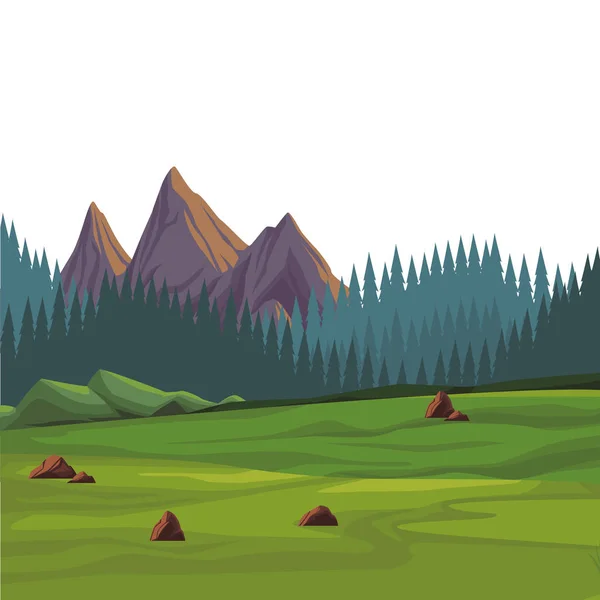 Paisaje hermoso paisaje — Vector de stock