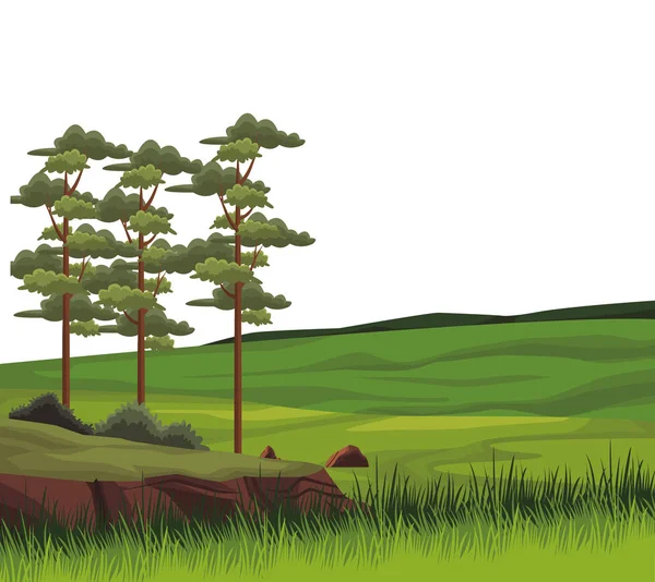 Paisaje hermoso paisaje — Vector de stock