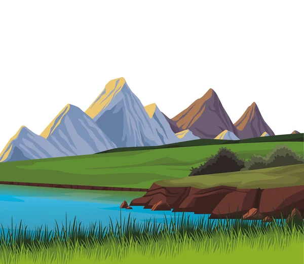 Paisaje hermoso paisaje — Vector de stock