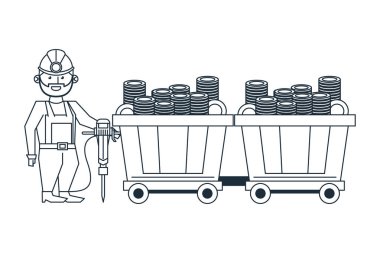 Araştırma mağara ve işçi vagon arabaları ile