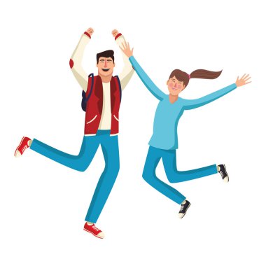 Mutlu arkadaş çift