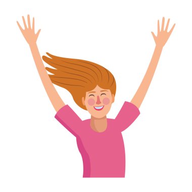 Mutlu genç kadın profili