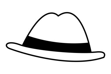 Yaz moda şapka siyah ve beyaz