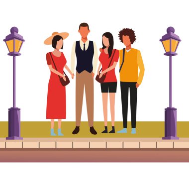 Çift arkadaşlar çizgi