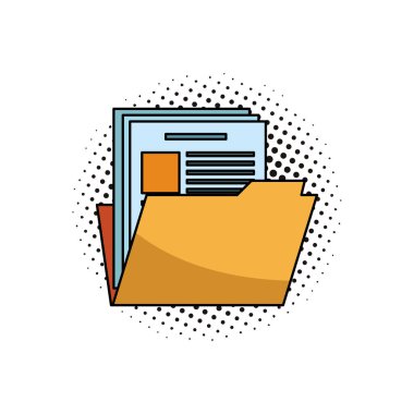 Belge simgesi pop sanat ile klasör