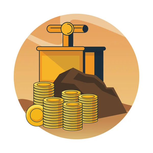 Mining gold coins and tnt detonator