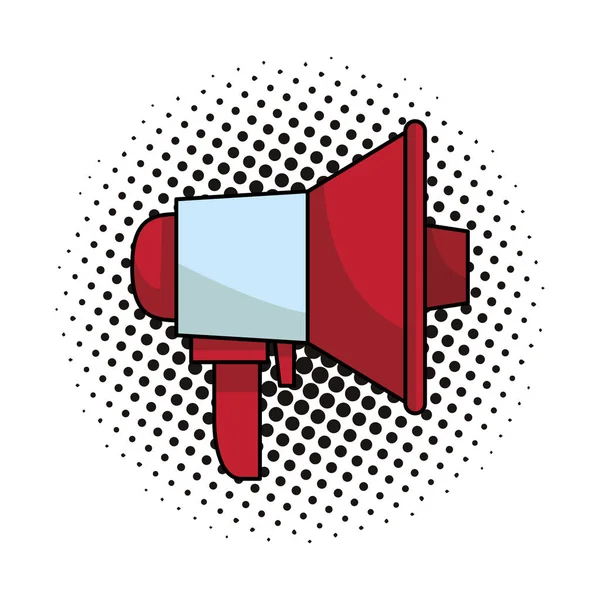 Bullhorn mainonta symboli pop art — vektorikuva