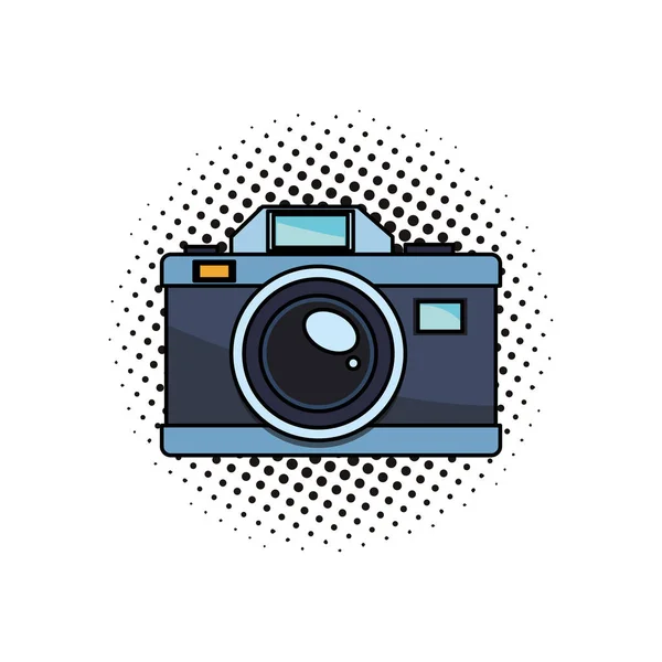 Vintage Fotokamera Pop Art — Stockvektor