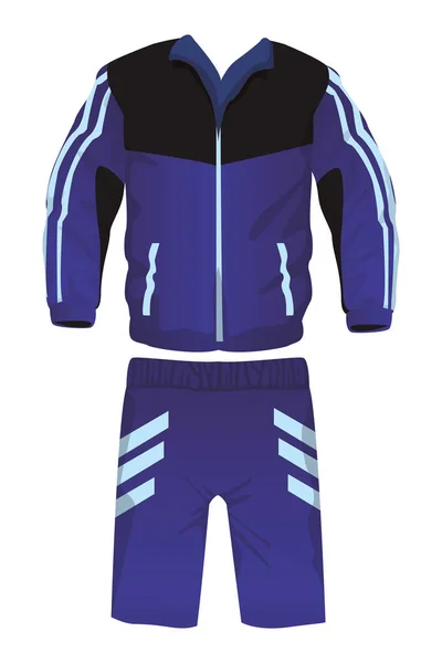 Traje deportivo fitness masculino — Vector de stock