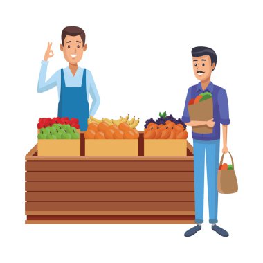 Bakkal iş karikatür