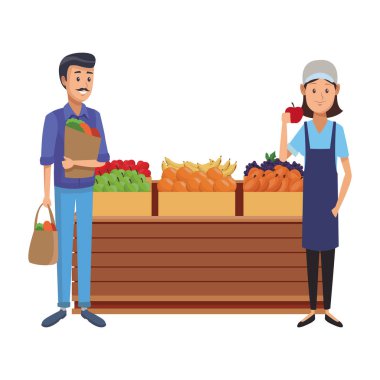 Bakkal iş karikatür