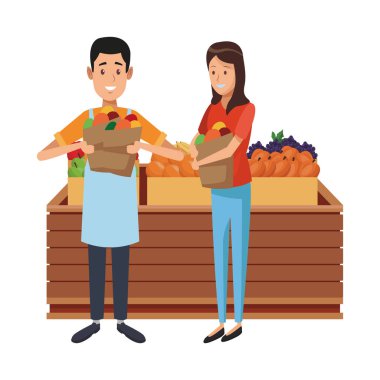 Bakkal iş karikatür