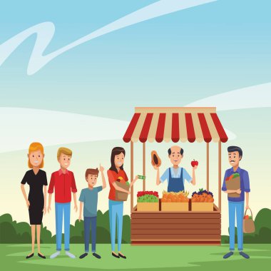 Bakkal iş karikatür